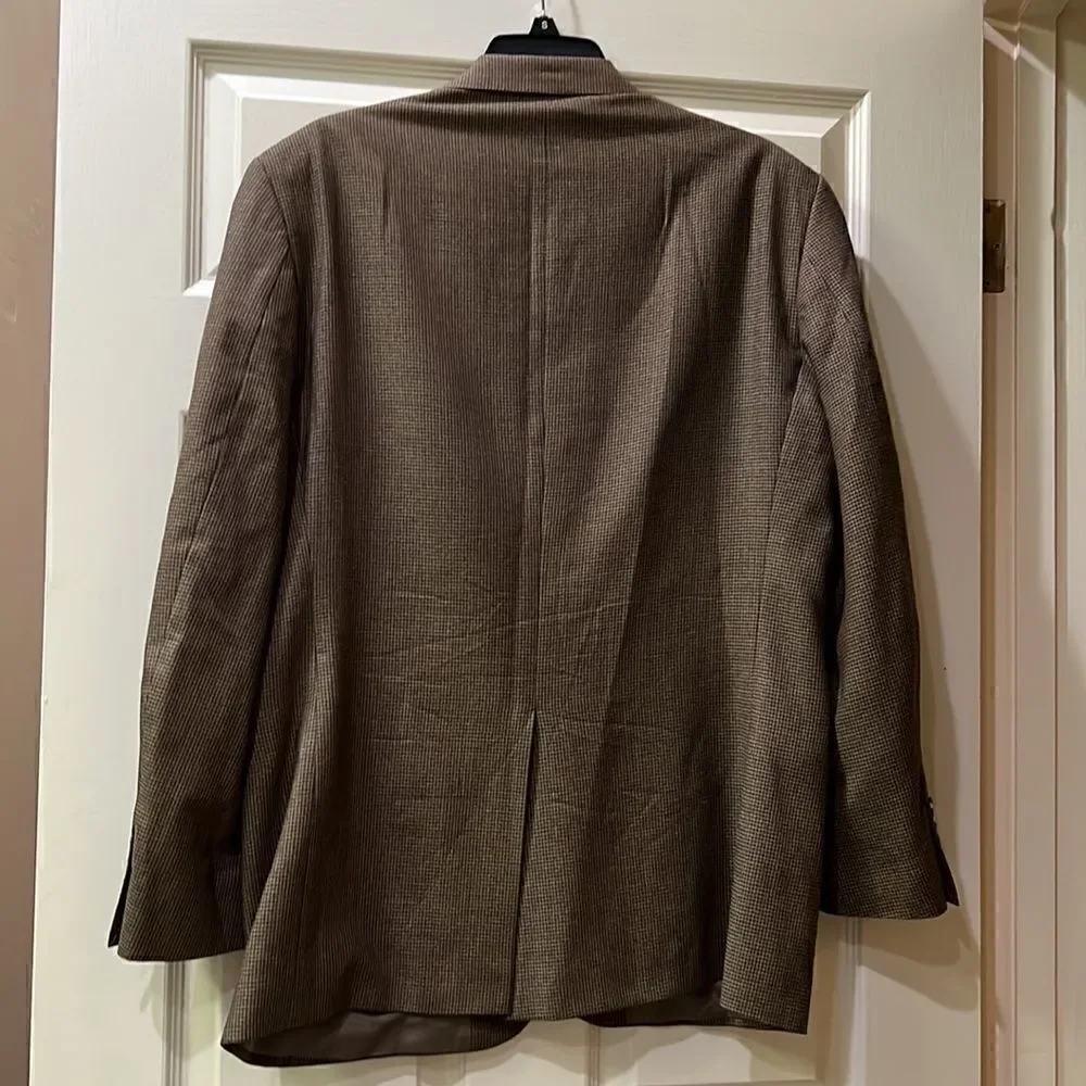 Handsome Nautica Men’s 40R Brown & Grey 100% Wool Sport Coat